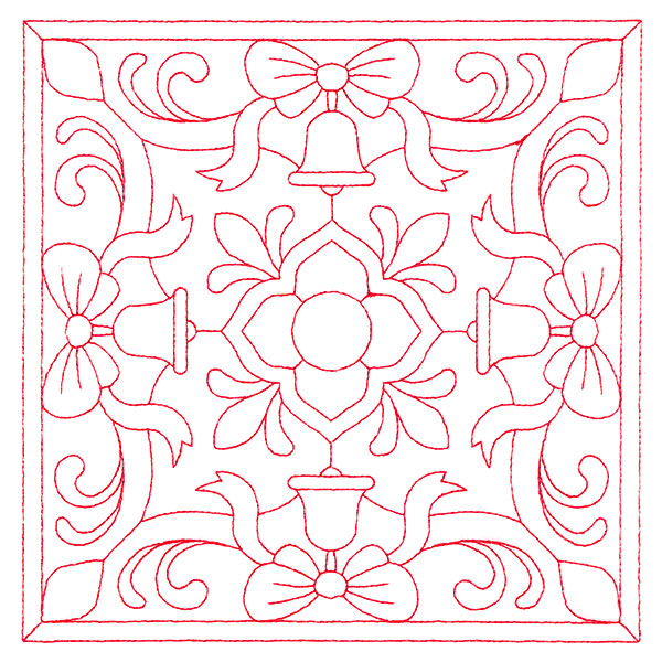 Christmas Filigree Quilting - Bells (Double Run)
