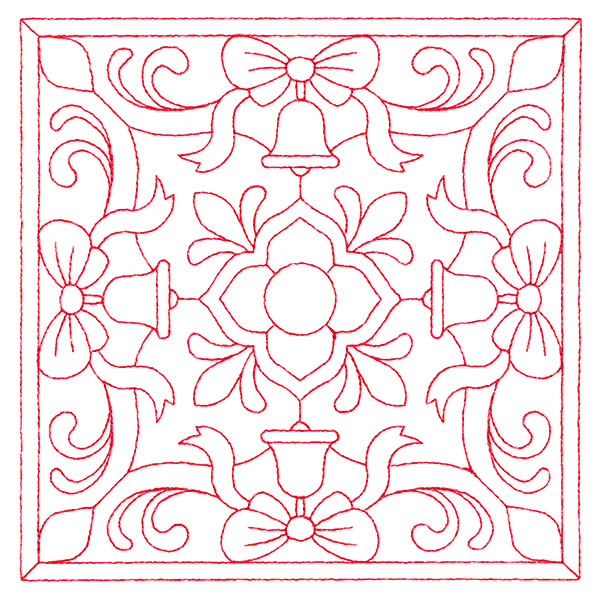 Christmas Filigree Quilting - Bells (Double Run)