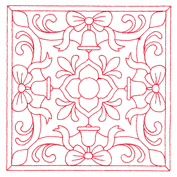 Christmas Filigree Quilting - Bells (Double Run)