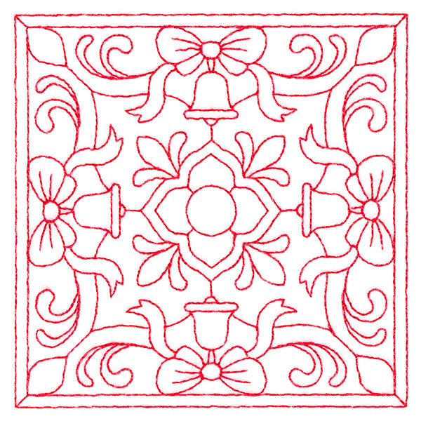 Christmas Filigree Quilting - Bells (Double Run)