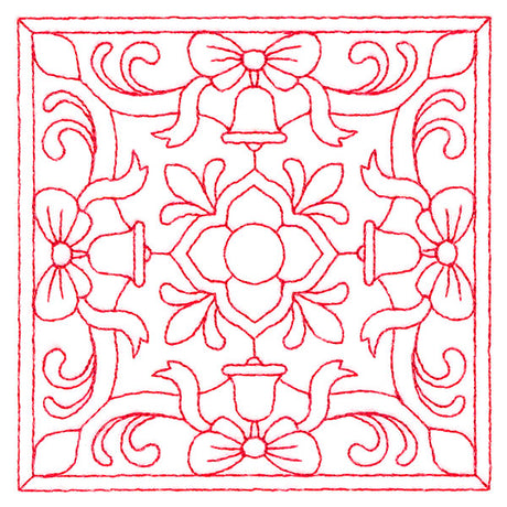Christmas Filigree Quilting - Bells (Double Run)