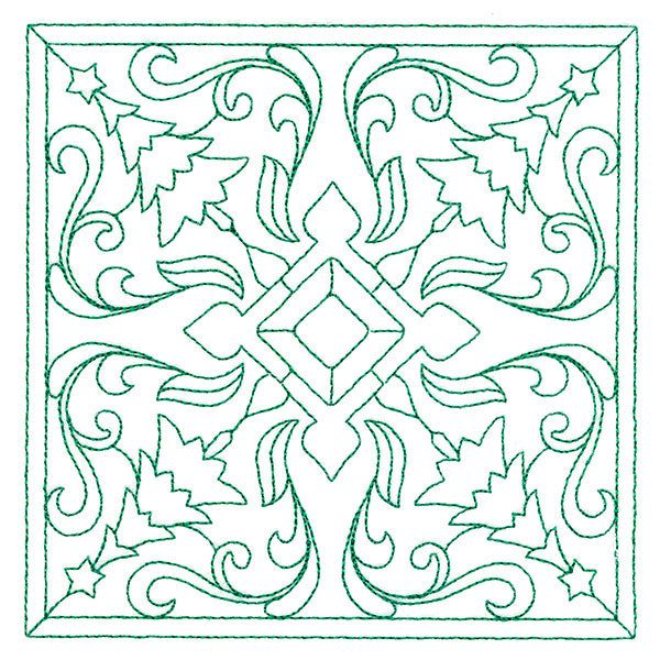 Christmas Filigree Quilting - Trees (Double Run)