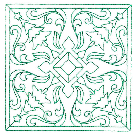 Christmas Filigree Quilting - Trees (Double Run)