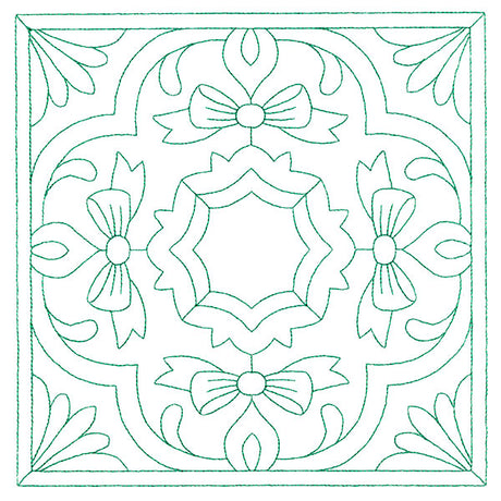 Christmas Filigree Quilting - Bows (Double Run)