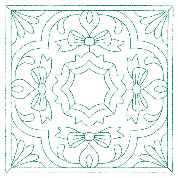 Christmas Filigree Quilting - Bows (Double Run)