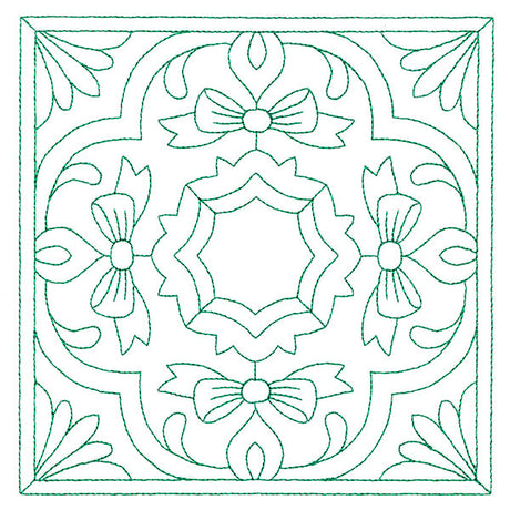 Christmas Filigree Quilting - Bows (Double Run)