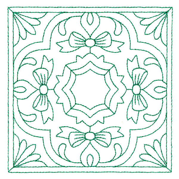 Christmas Filigree Quilting - Bows (Double Run)