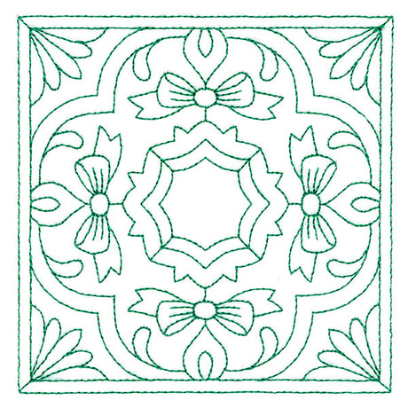 Christmas Filigree Quilting - Bows (Double Run)