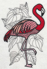 Flamingo with Anthurium (Blackwork)