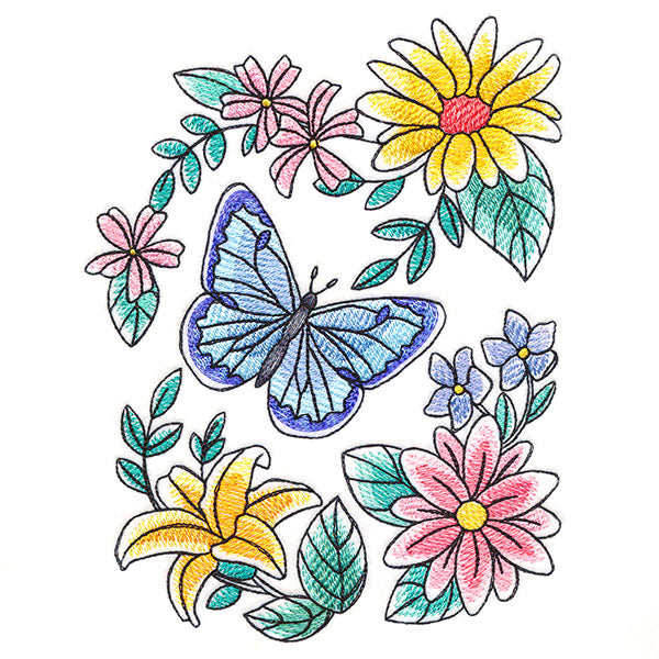 Sweet Butterfly and Blooms Feature