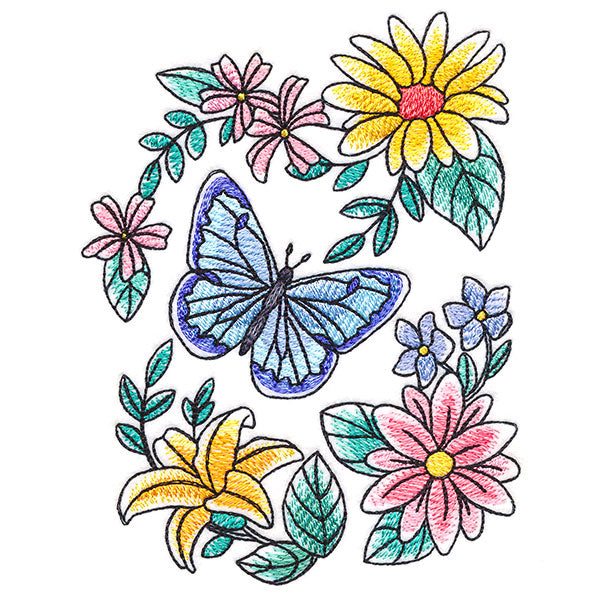 Sweet Butterfly and Blooms Feature
