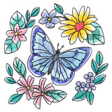 Sweet Butterfly and Blooms Accent