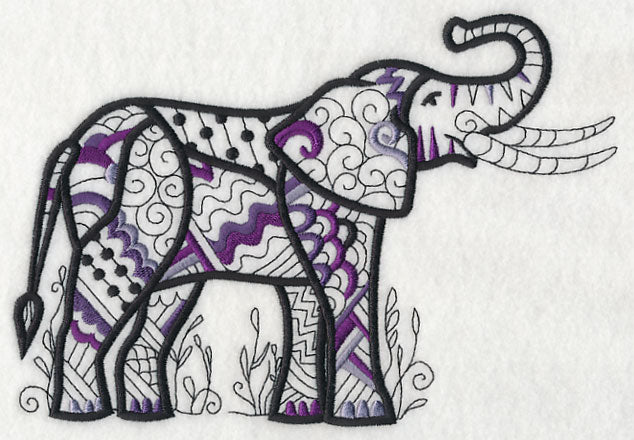 Safari Chic Elephant (Blackwork)