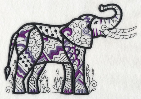Safari Chic Elephant (Blackwork)