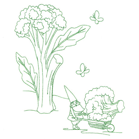 Vegetable Patch Garden Gnomes - Broccoli