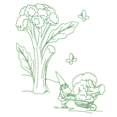 Vegetable Patch Garden Gnomes - Broccoli