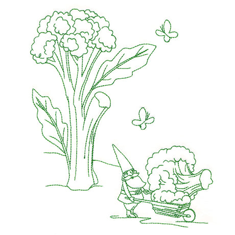 Vegetable Patch Garden Gnomes - Broccoli