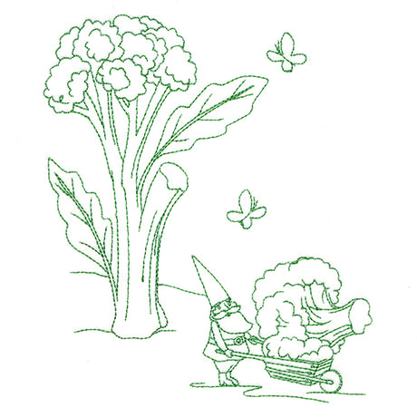 Vegetable Patch Garden Gnomes - Broccoli