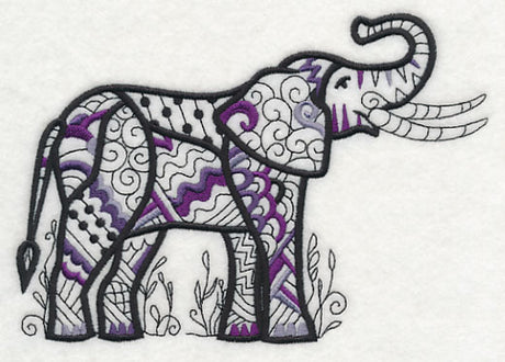 Safari Chic Elephant (Blackwork)