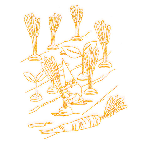 Vegetable Patch Garden Gnomes - Carrots