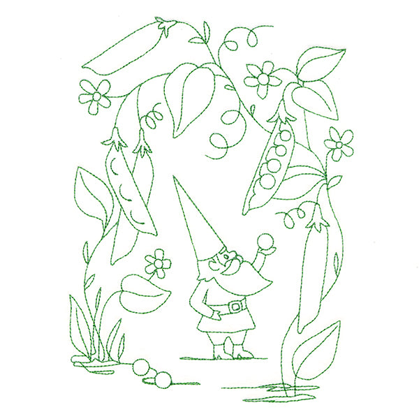 Vegetable Patch Garden Gnomes - Peas