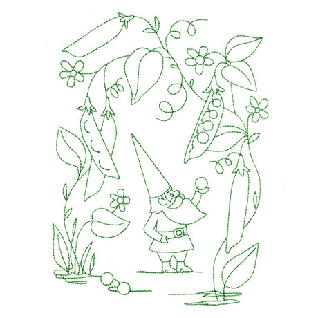 Vegetable Patch Garden Gnomes - Peas