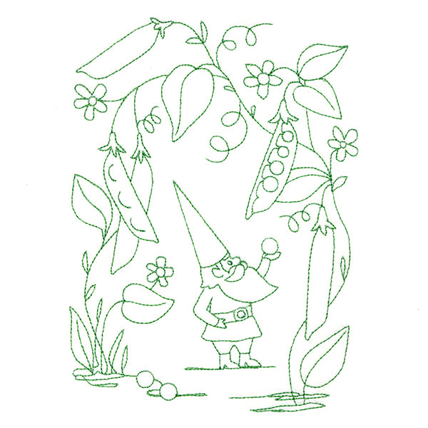 Vegetable Patch Garden Gnomes - Peas