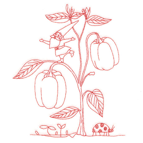 Vegetable Patch Garden Gnomes - Peppers