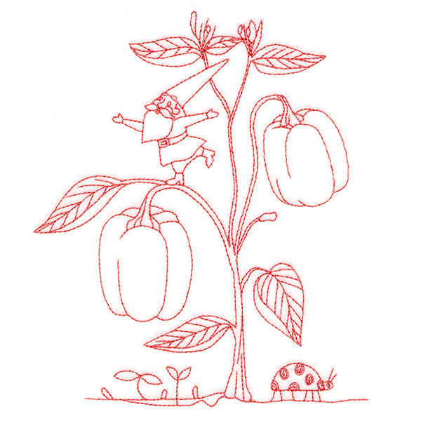 Vegetable Patch Garden Gnomes - Peppers