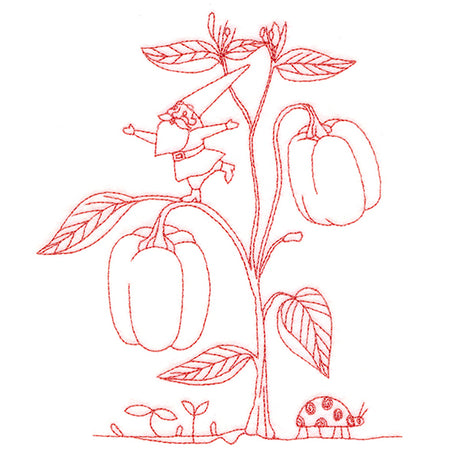 Vegetable Patch Garden Gnomes - Peppers