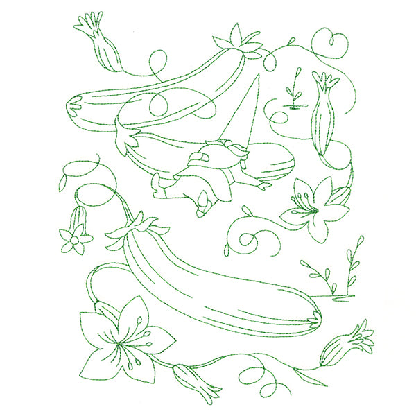 Vegetable Patch Garden Gnomes - Zucchini