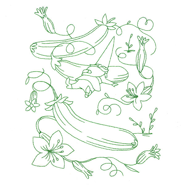 Vegetable Patch Garden Gnomes - Zucchini