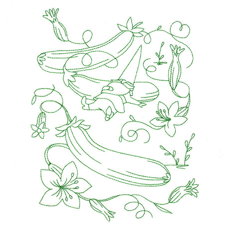 Vegetable Patch Garden Gnomes - Zucchini