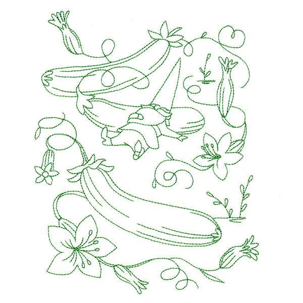 Vegetable Patch Garden Gnomes - Zucchini