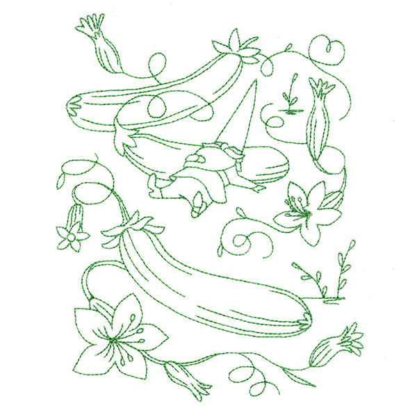 Vegetable Patch Garden Gnomes - Zucchini