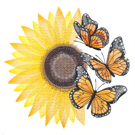 Flourish to Flutter - Sunflower & Monarch