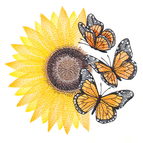 Flourish to Flutter - Sunflower & Monarch