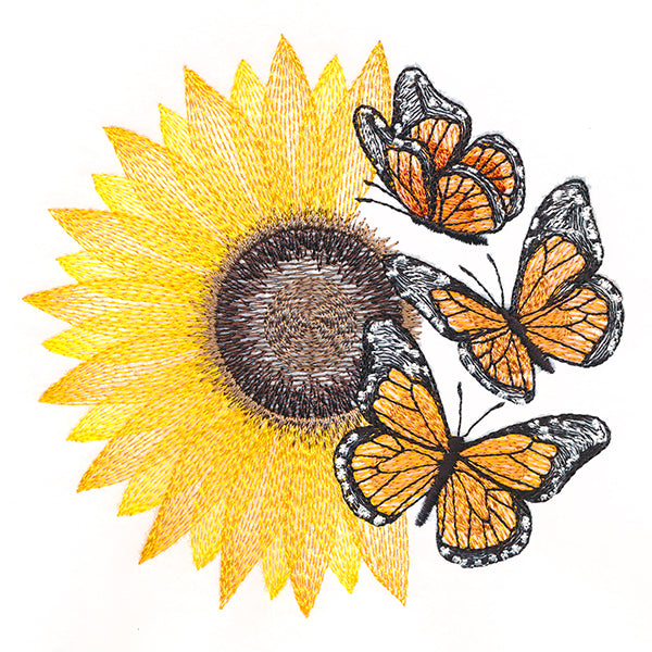 Flourish to Flutter - Sunflower & Monarch