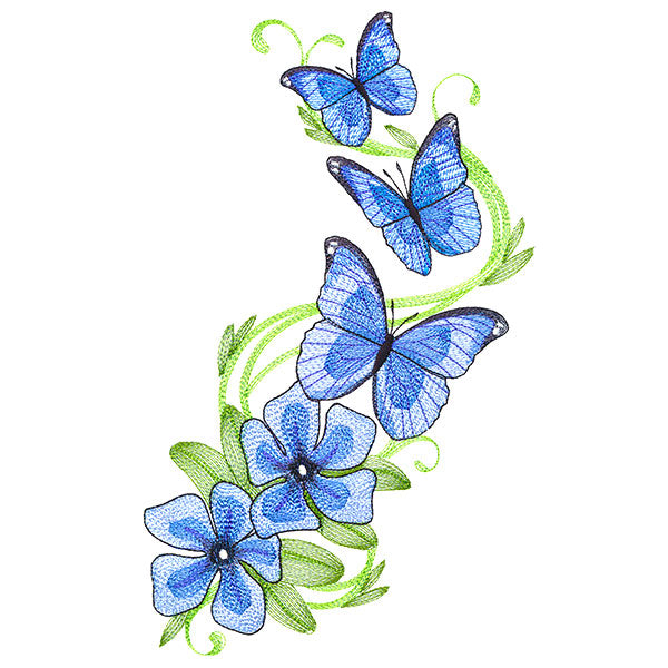 Flourish to Flutter - Periwinkle & Blue Morpho
