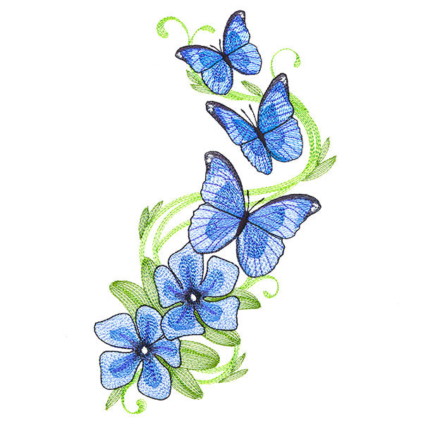 Flourish to Flutter - Periwinkle & Blue Morpho