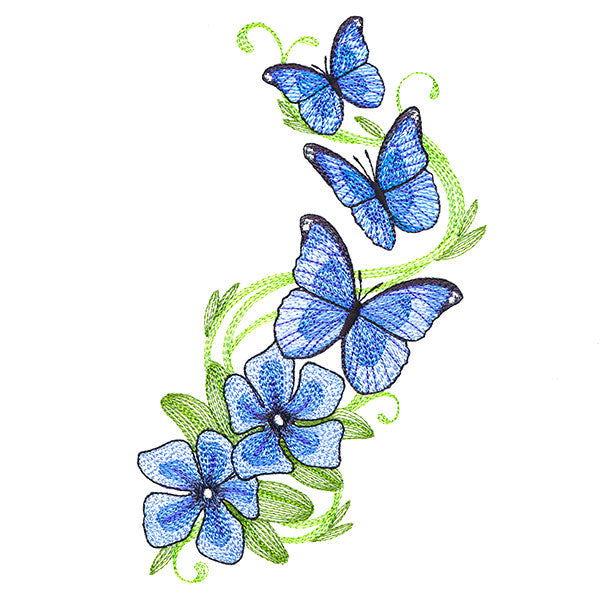 Flourish to Flutter - Periwinkle & Blue Morpho