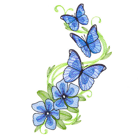 Flourish to Flutter - Periwinkle & Blue Morpho