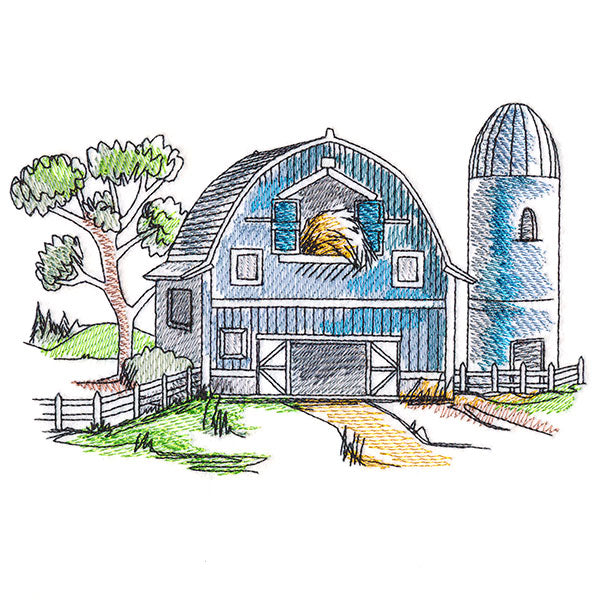 Classic Countryside Barn Scene