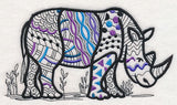 Safari Chic Rhinoceros (Blackwork)