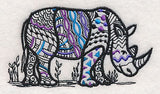 Safari Chic Rhinoceros (Blackwork)