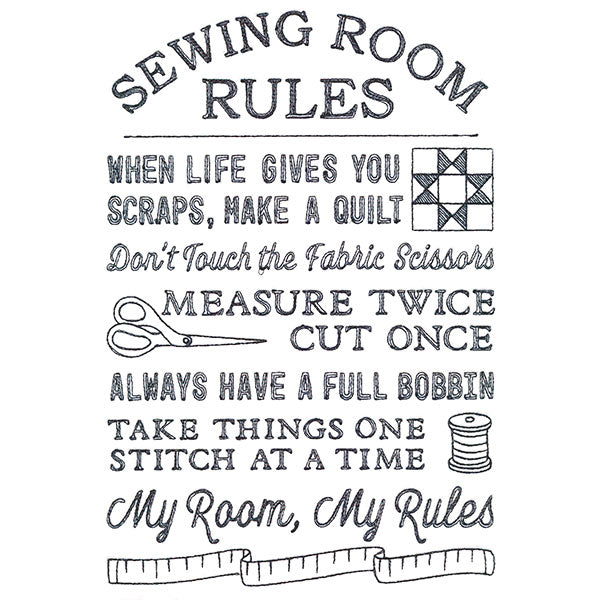 Sewing Room Rules