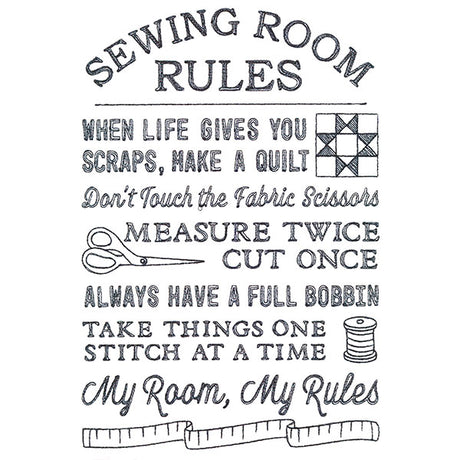 Sewing Room Rules