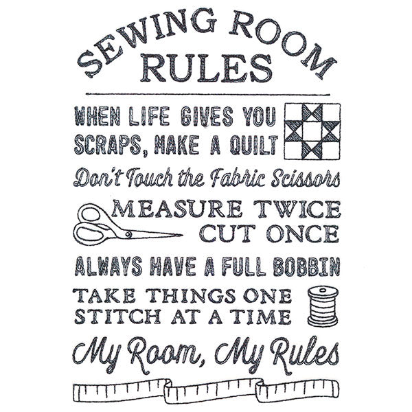 Sewing Room Rules