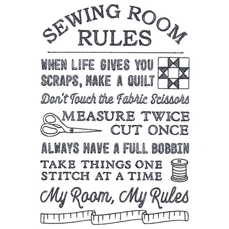 Sewing Room Rules