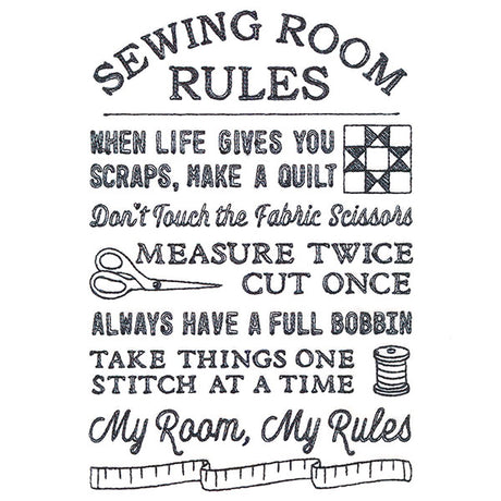 Sewing Room Rules